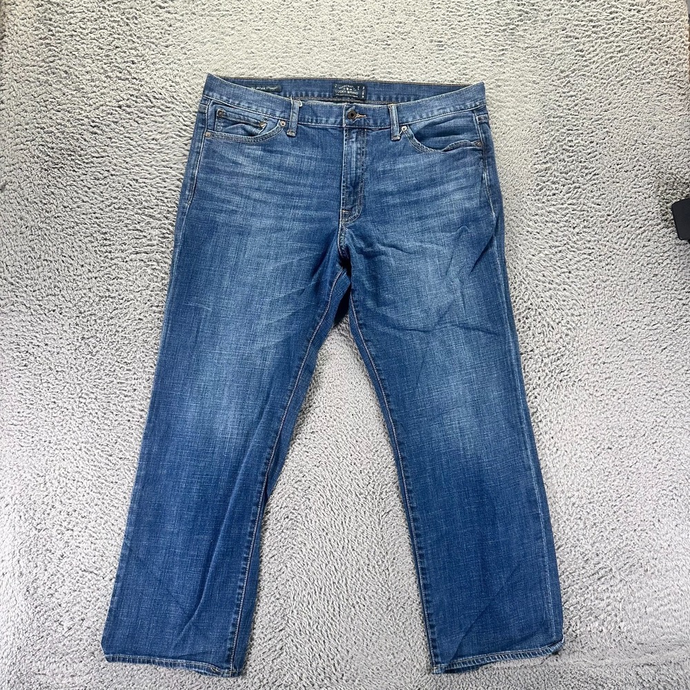 VTG Lucky Brand 361 Jeans Mens 38x30 Blue Cotton Denim Straight Faded Stretch